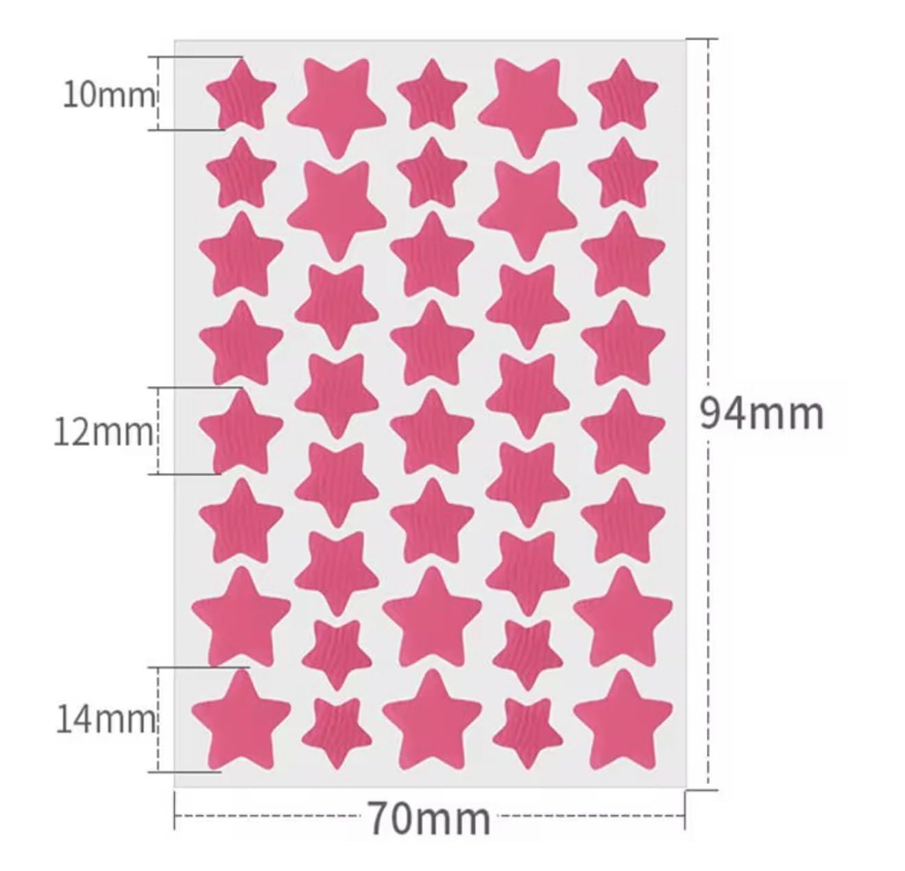 BEAUTIVANA 10 Sheets Star Pimple Patches for Face – Hydrocolloid Acne Stickers, Pink Star Blemish Patches for Skin Care and Healing, Facial Spot Treatment with Pore Cleansing Strips and Masks