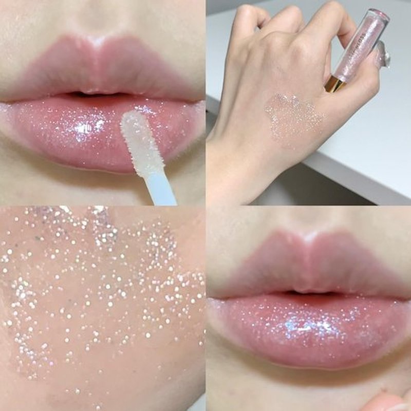 Petansy Shimmery Glitter Lip Gloss Set - 5 Hydrating Colors for Nourished, Plump Lips