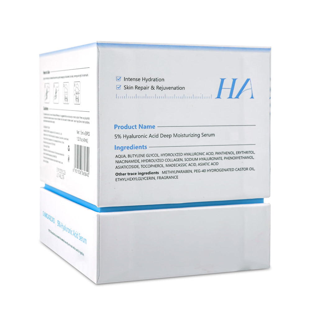 5% Hyaluronic Acid Tubes Ultra-Hydrating Vials with Niacinamide,Collagen Stem Cell,Wake Nature Perfection|AntiAging|Deep Hydration|CellActivation-1.5ml*60Pcs Ultra Hyaluronic Acid Serum for Face