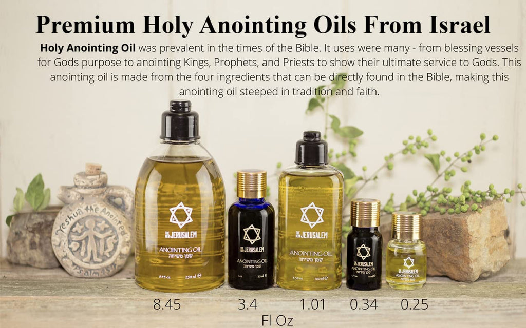 Holy Anointing Oil from Israel, Holy Spiritual Oils Bottles from Jerusalem Blessed, Handmade with Natural Ingredients and Blessed for Wedding Ceremony, Religious Use, 1.01 Fl Oz