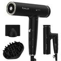 Annlary Hair Dryer, Blow Dryer with Diffuser for Curly Hair | Plasma Ionic Hairdryer for Frizz Control | Low Noise | Foldable for Travel | 6.5Ft ALCI Cord | Magnetic Nozzle for Faster Drying