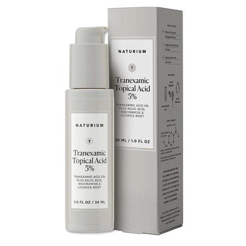 Naturium Tranexamic Topical Acid 5% - Brightening Face & Skin Care with Kojic Acid, 1 oz