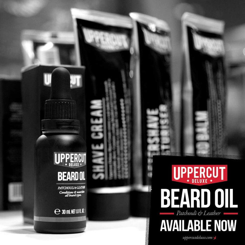 Uppercut Deluxe Beard Oil - Lightweight Non-Greasy Conditioner with Argan & Jojoba Oils | Softens & Nourishes, 1 fl oz