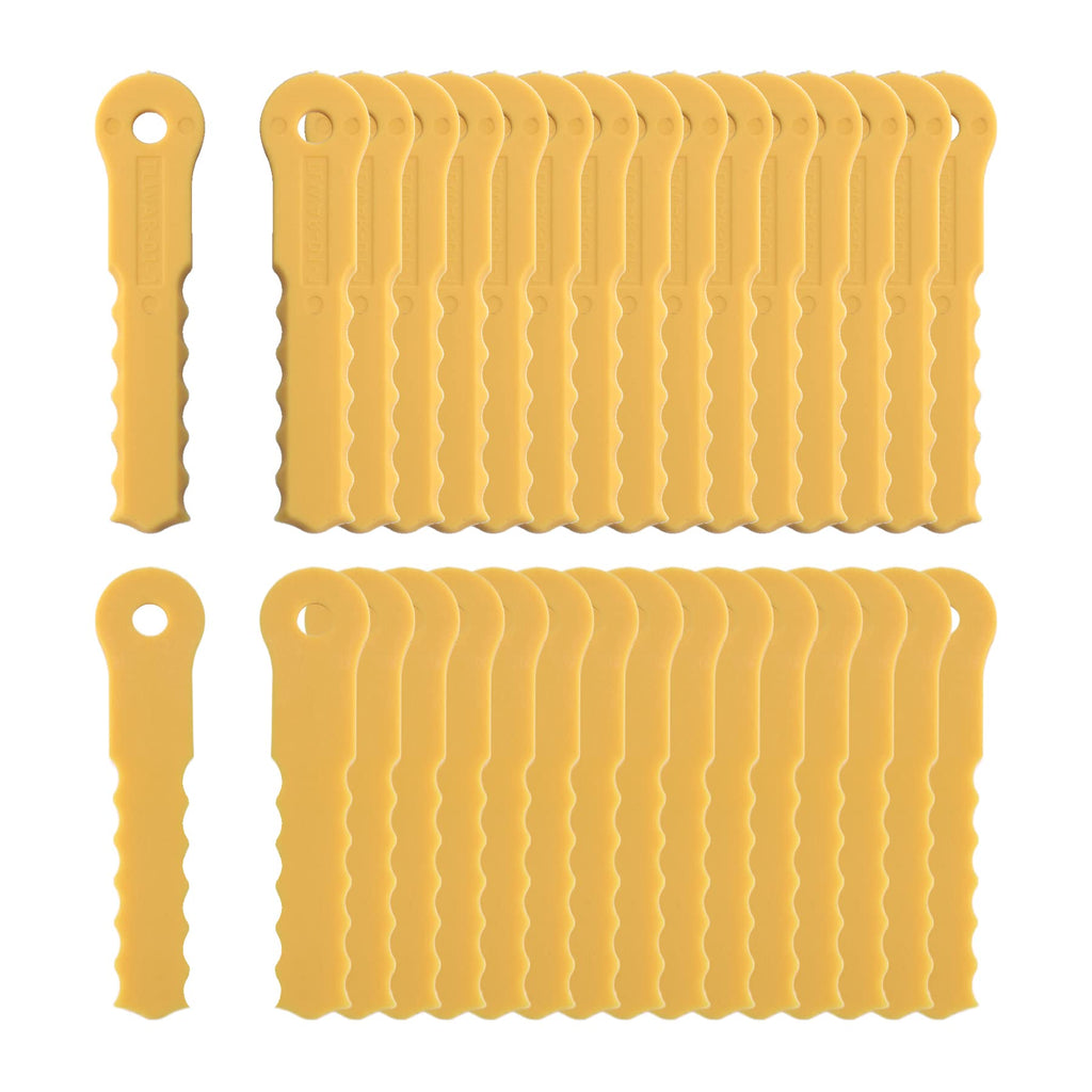 ORAEVY 30Pcs Push-N-Load Replacement Nylon Blades Compatible with Weed Warrior 3 Blade Trimmer Head and Pivotrim Hybrid 2-N-1 Head，Universal Fit