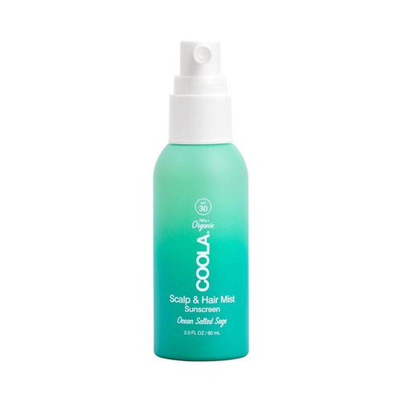 COOLA Organic Scalp Spray - SPF 30 Hair Sunscreen Mist for Daily Protection | Ocean Salted Sage, 2 Fl Oz