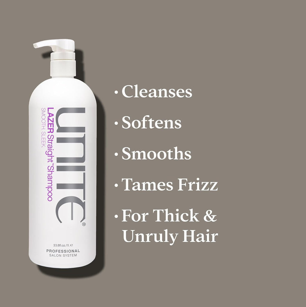 UNITE Hair - LAZER Straight Shampoo - Professional Smoothing Cleanser for Frizz Control - 32 Fl Oz