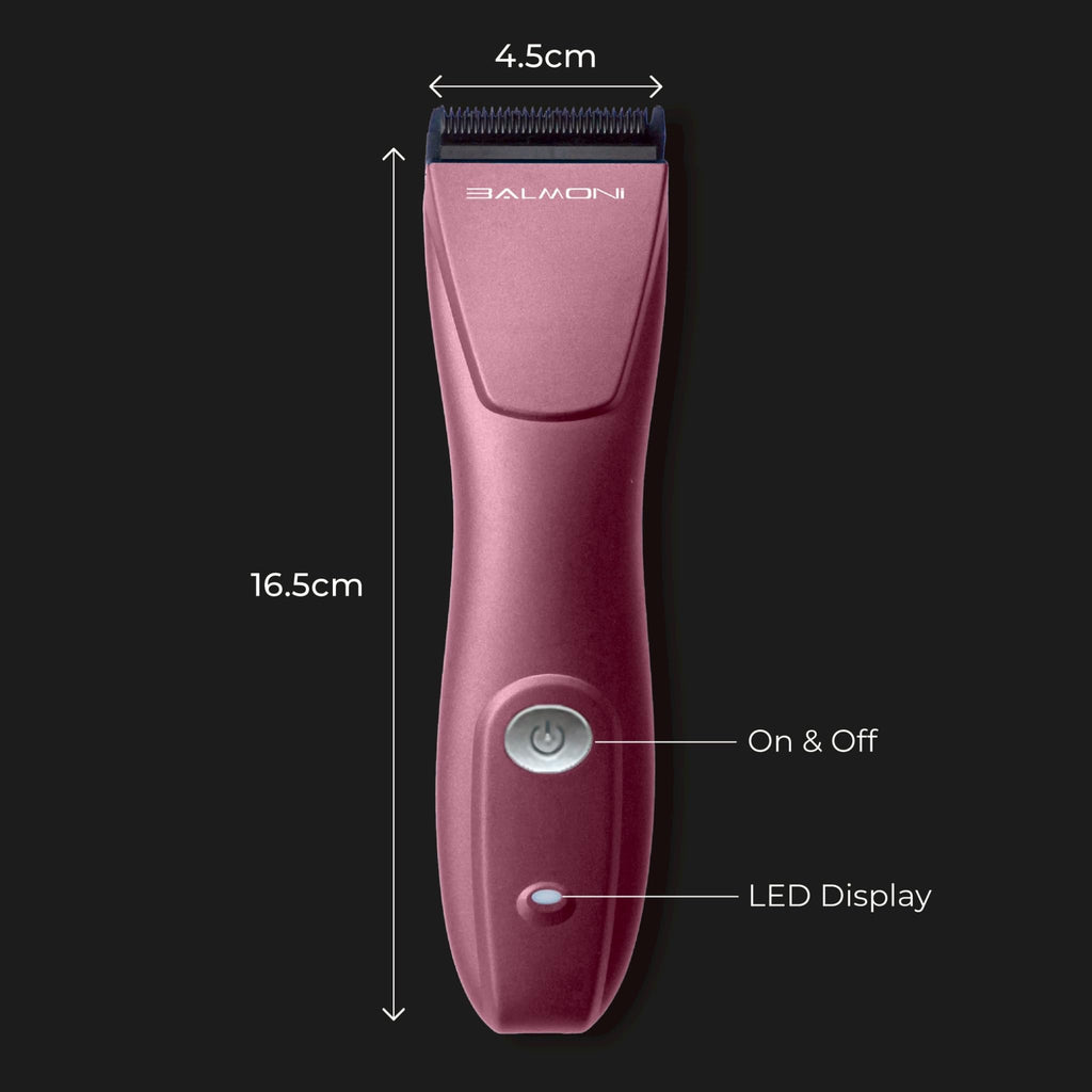 BALMONI Professional 5-in-1 Cordless Pet Grooming Clipper for Dogs & Cats – Quiet High-Torque Metal Blade Trimmer, Adjustable Length – Metallic Blue (Single-Metallic Pink)