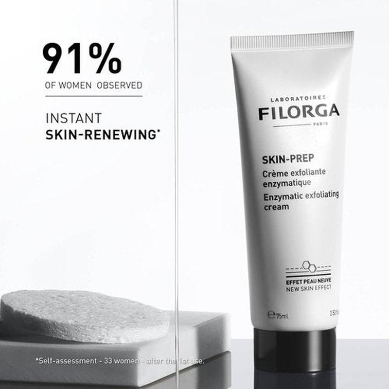 Filorga Skin-Prep Exfoliating Cream Cleanser - Tightens Pores & Boosts Skin Quality | 2.53 fl. oz.