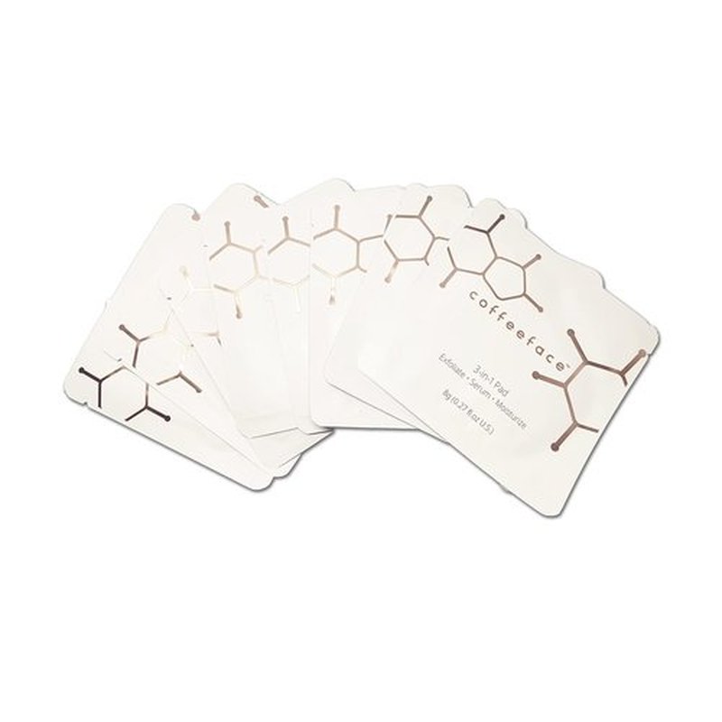 Coffeeface Anti-Aging Moisture Pads - 3-in-1 Exfoliating & Hydrating Treatment | Hypoallergenic | 8 Count