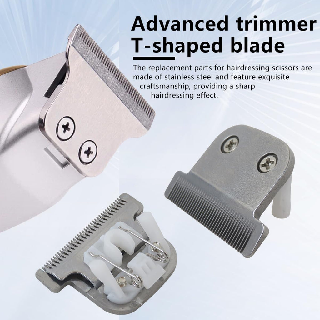 2pcs Replacement Detachable Stainless Steel T Shape Blade, for W*hl 9818/9818L/9867/9870/9880/9884/9886/9888/9937/9994 Update by HaeKap