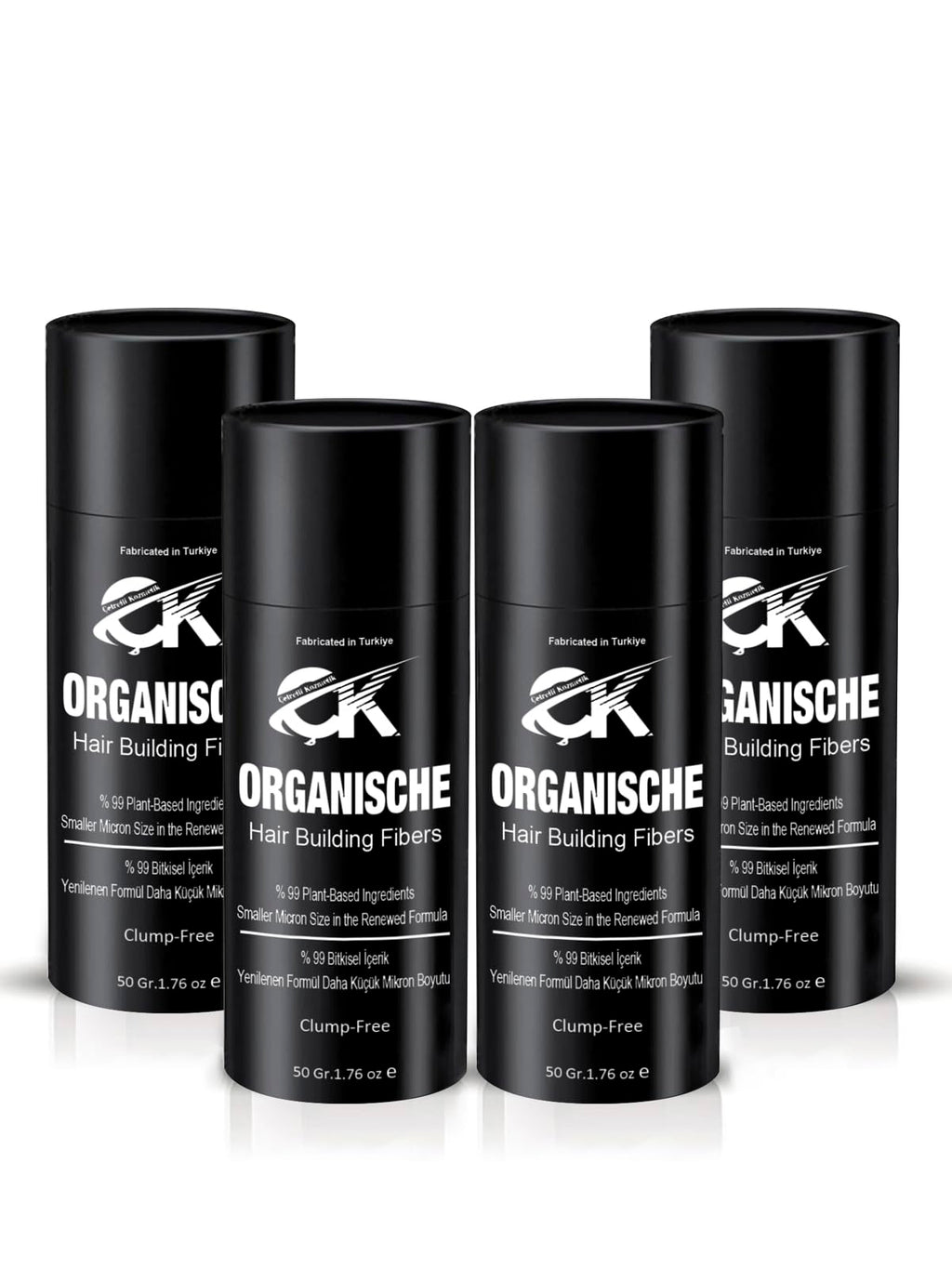 200g (4 x 50g) Organische Hair Building Fibers, Fill In Fine or Thinning Hair Instantly Thicker, Fuller Looking Hair 6 Shades for Men & Women (Dark Blonde)