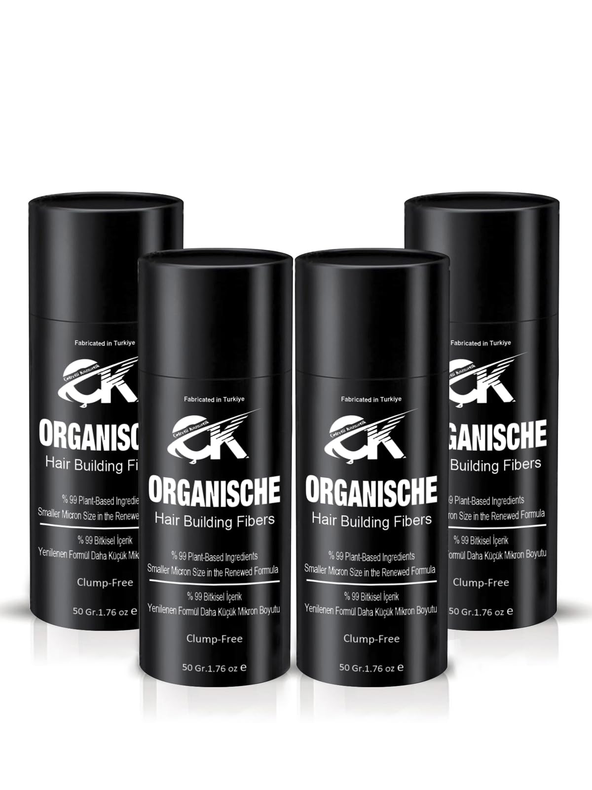 200g (4 x 50g) Organische Hair Building Fibers, Fill In Fine or Thinning Hair Instantly Thicker, Fuller Looking Hair 6 Shades for Men & Women (Dark Blonde)