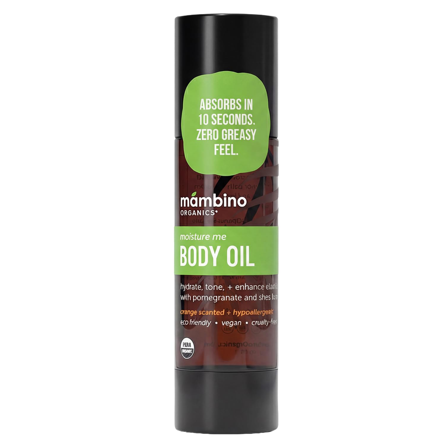 Mambino Organics Moisture Me Body Oil, Skincare Essential, Shea Butter Infused, Fast-Absorbing, Non-Greasy, Soothing Aroma, 2 fl oz