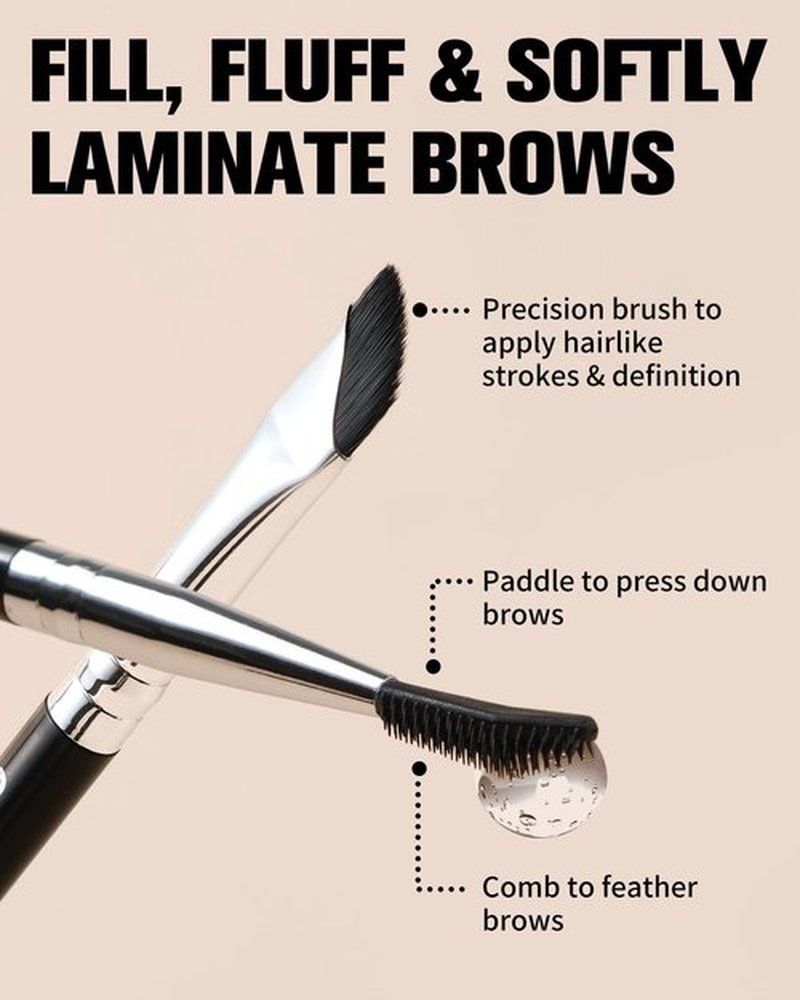 EIGSHOW Dual-Ended Eyebrow Brush & Comb - Precision Eye Makeup Tool for Lining & Sculpting