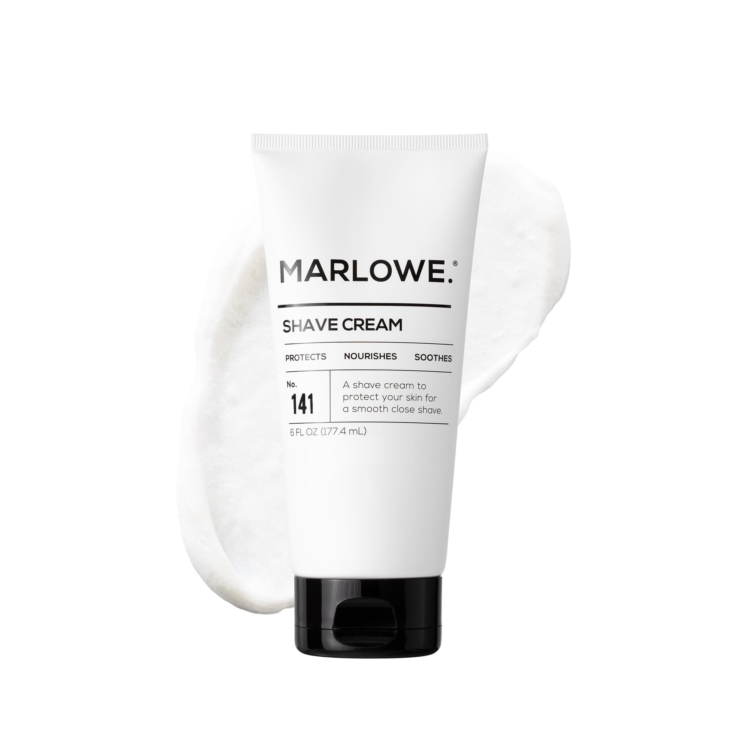 MARLOWE. No. 142 Men's Shave Gel 6 Oz | Protects Skin from Irritation & Razor Burn | Hydrates & Lubricates Better than Foam | Sensitive Skin Approved