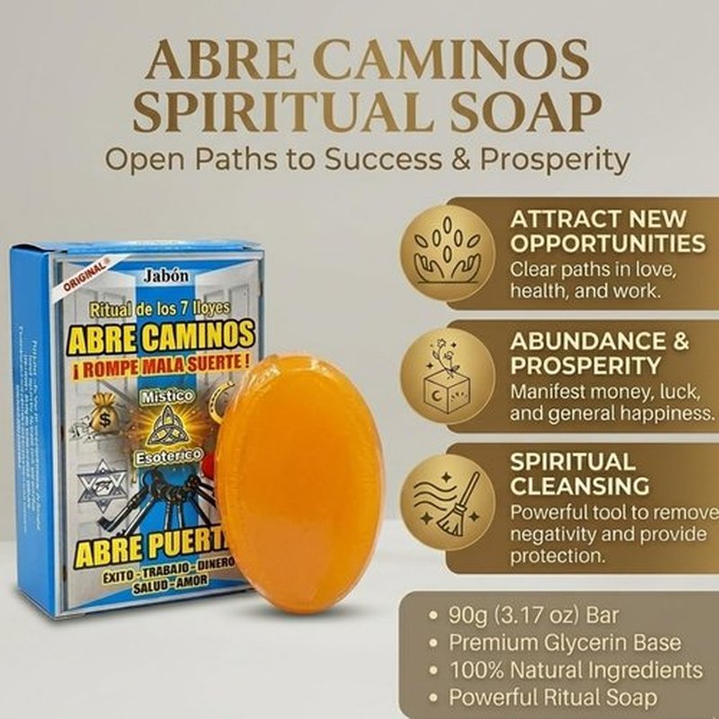 Road Opener bar soap, Jabon Abre Caminos, use it to attract new opportunities in life, jabon esoterico