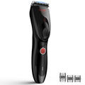 OLOV PROFESSIONAL Hair Clippers for Men, Cordless Hair Clipper Kit, Adjustable 4 Length Setting, 2-Speed Settings, Replaceable Ceramic Blade Heads, Rechargeable Hair Clippers for Family (Red)