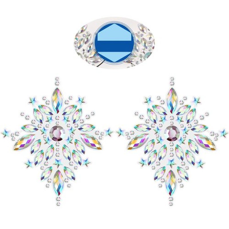 Rhinestone Face Gems Body Jewelry Stickers Rhinestone Women Bra Breast Pasties Carnival Party Body Stickers