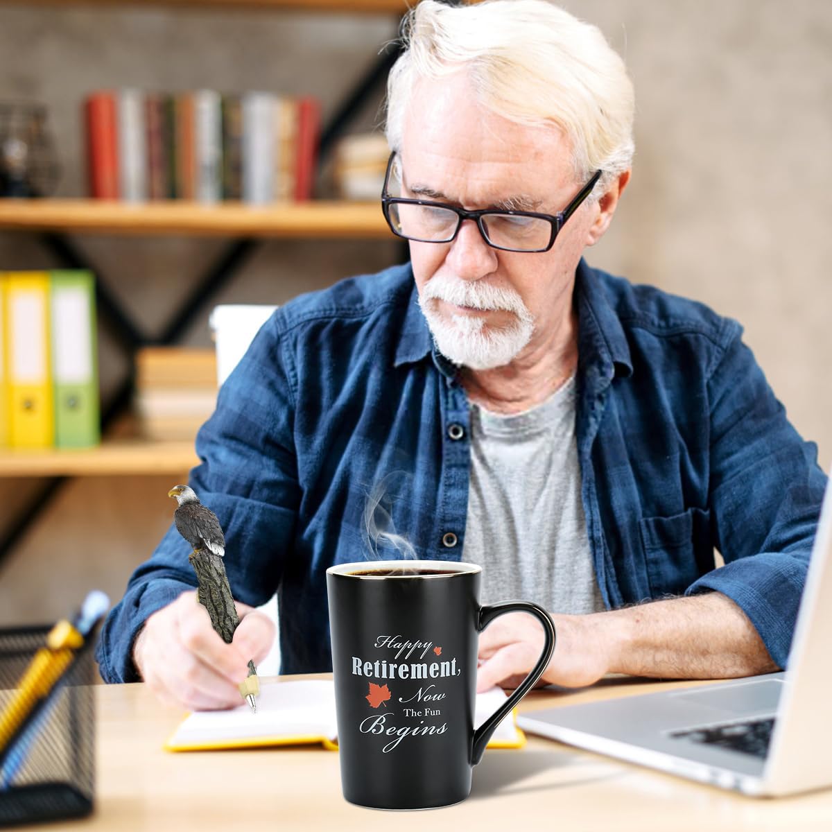 Retirement Gifts for Men 2025, Funny & Cool Happy Retirement Gift for Friends, Coworker, Dad, Grandpa,Retirees,Boss, Best Retired Gifts Basket for Him Include Mugs Wind Chimes,Socks,Candle,Resin Pen