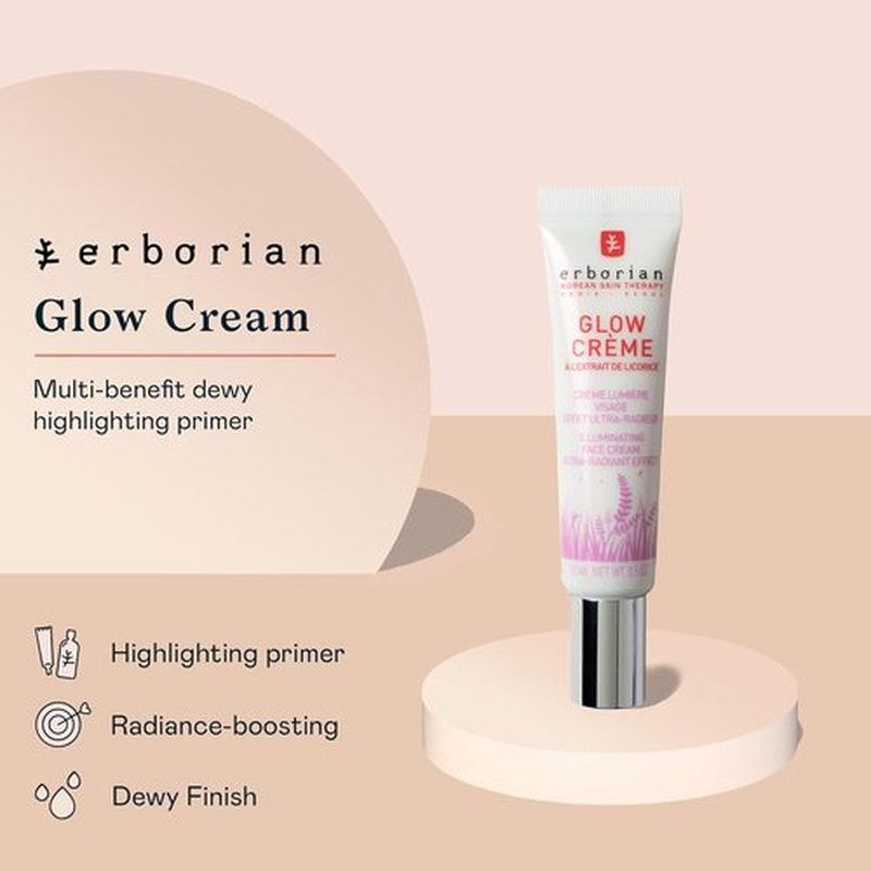 Erborian - Glow Cream - Illuminating Daily Face Cream for Radiant, Dewy Skin | Radiance Boosting Primer