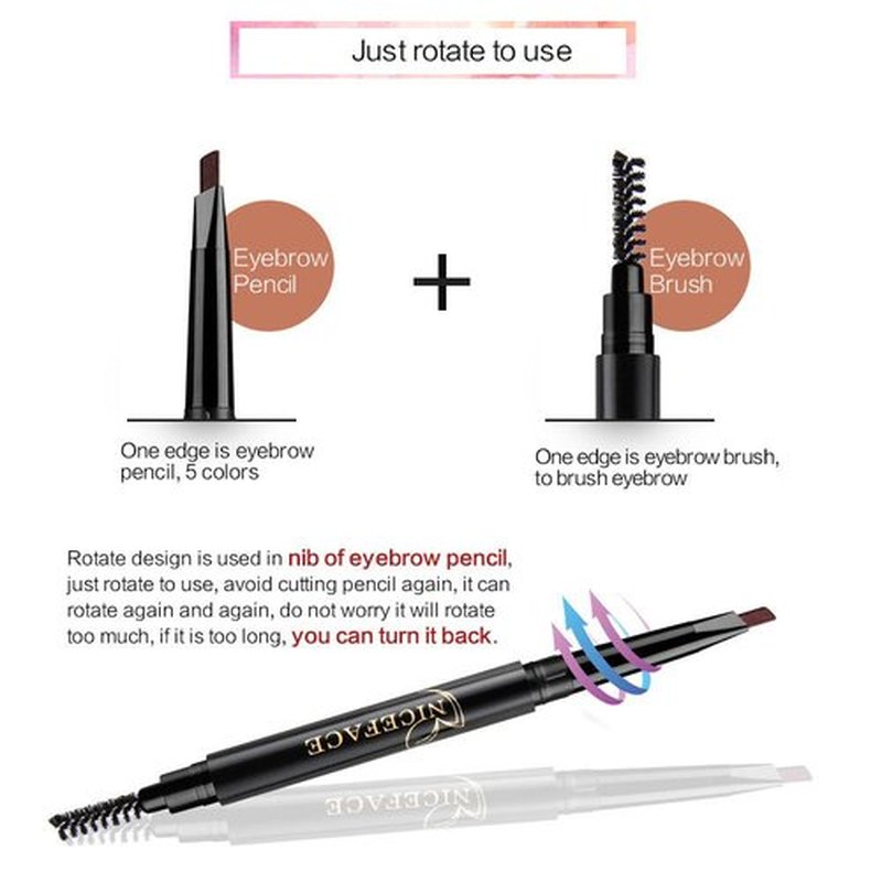 Eyebrow Pencil Auburn Double Ended Precision Waterproof Brow Cruelty Free(Auburn #6)