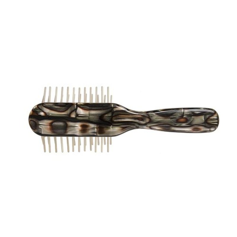 Ibiza Hair Detangling Brush - Wooden Pins for Scalp Stimulation & Reduced Drying Time | Ideal for All Hair Types