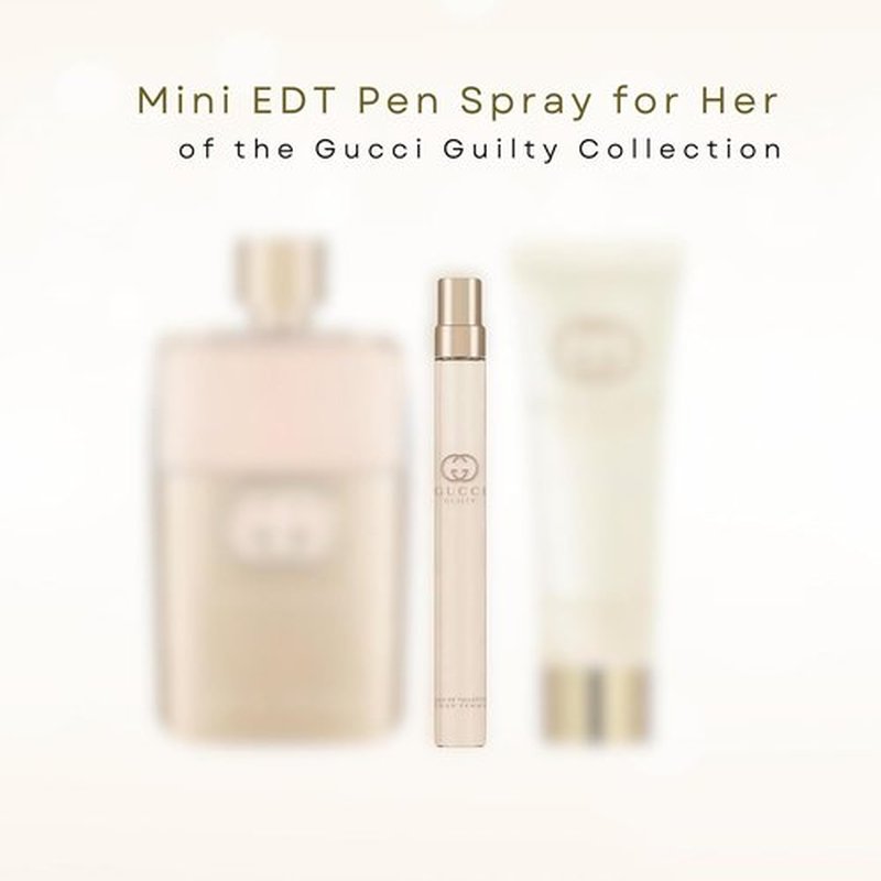 Gucci Guilty Women's Perfume - Travel Spray EDT 0.33 Fl Oz | Elegant Fragrance for On-the-Go