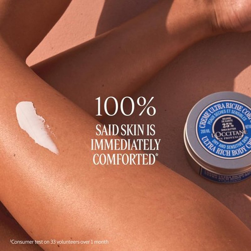 L'OCCITANE Shea Body Skincare Gift Set - Ultra Rich Cream, Hand Lotion & Foot Balm for Dry Skin