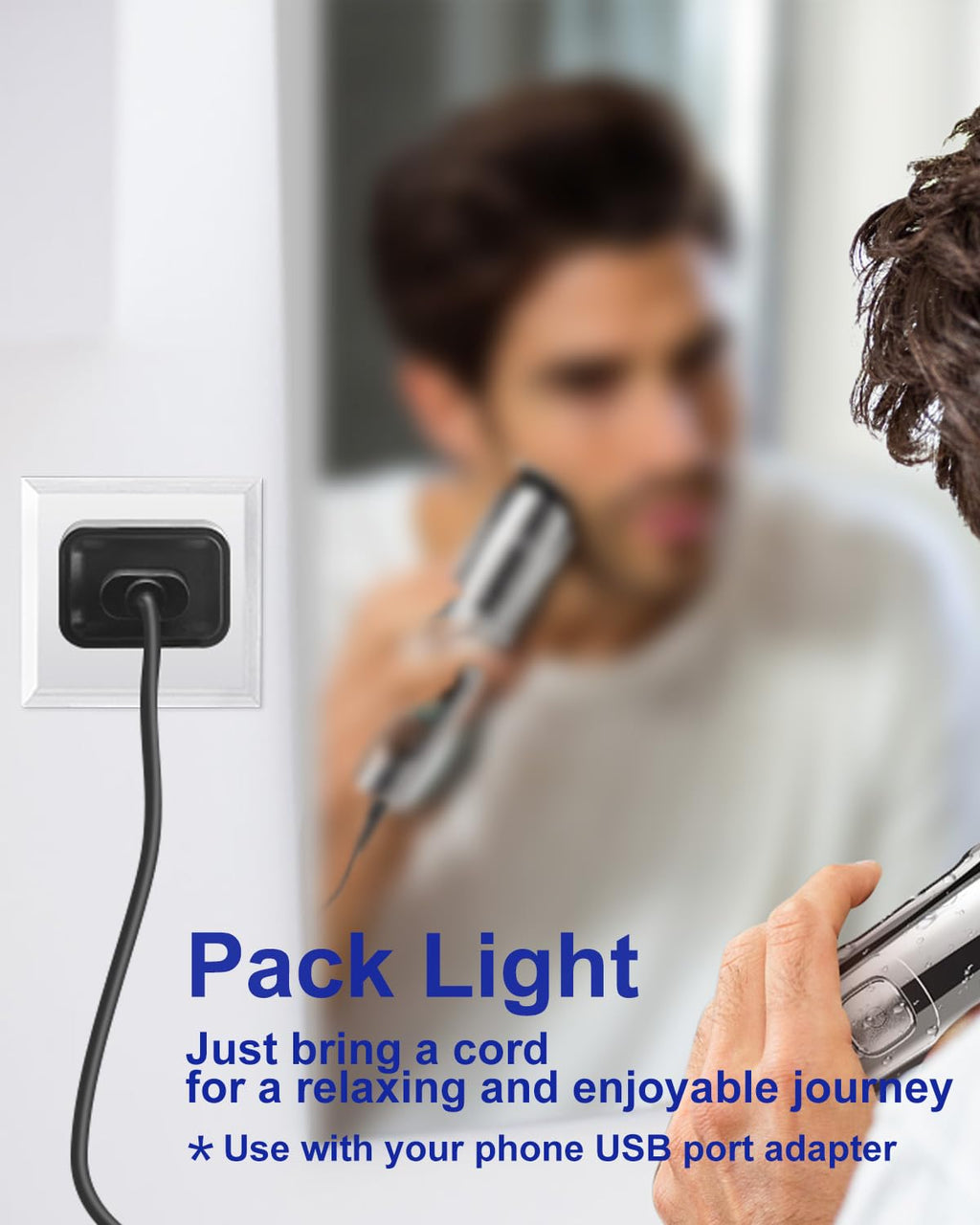 uijino USB Charging Cable Replacement Brightup Beard Trimmer Charger Brightup Charger Brightup FK-8688T Charger, 1 Cleaning Brush, 3.3ft Power Cord