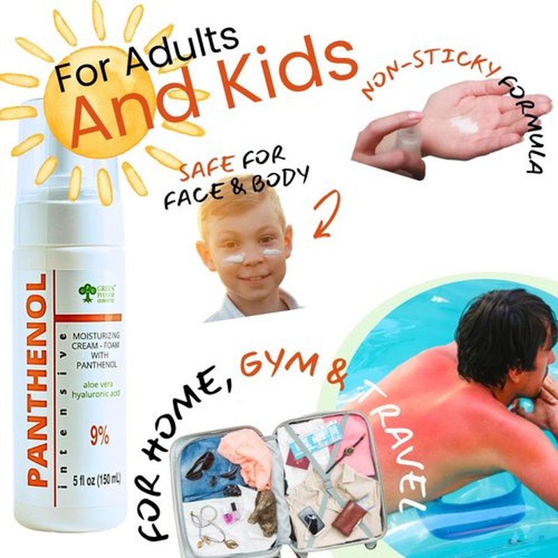 Skiennix 9% Panthenol Foam - After Sun Redness Relief & Barrier Repair | Aloe & Hyaluronic Acid | Safe for Baby & Sensitive Skin