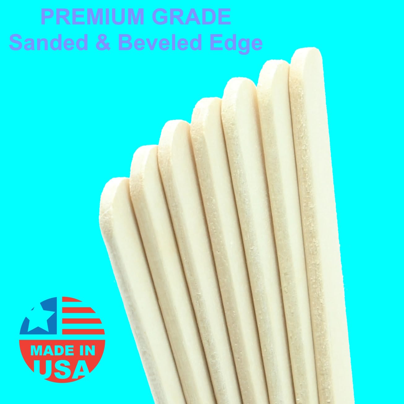 American Ice Pop Maker - Frozen Popsicle Mold Wooden Ice Cream Sticks (200 Sticks, Natural)