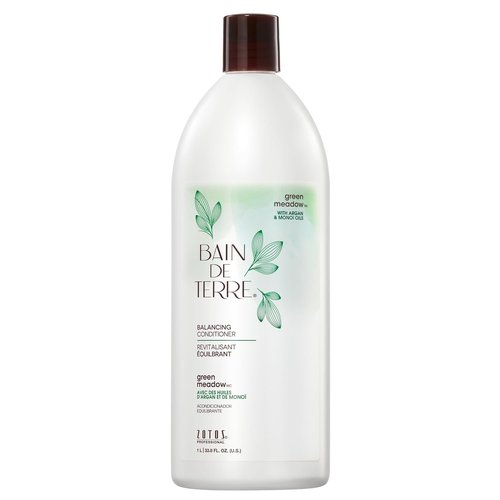 Bain de Terre Green Meadow Conditioner - Gentle Moisture Balance with Argan & Monoi Oils | Paraben-Free, Vegan, Color-Safe (2 Sizes)