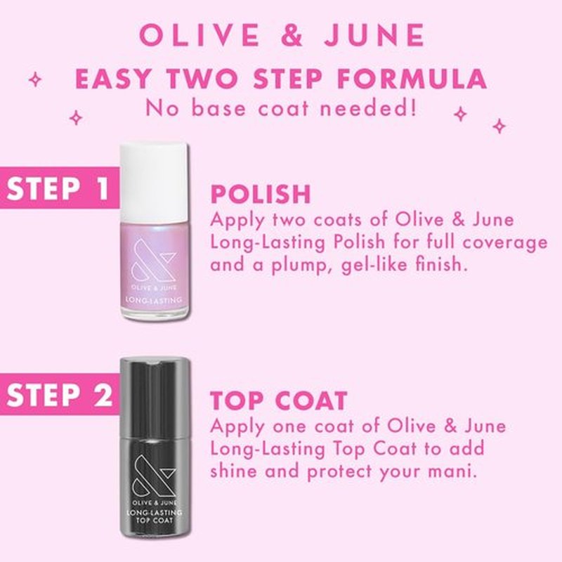 Olive & June Long Lasting Nail Polish - Strawberry Scone | Gel-Like Finish | 10-Day Wear | Vegan & Cruelty-Free