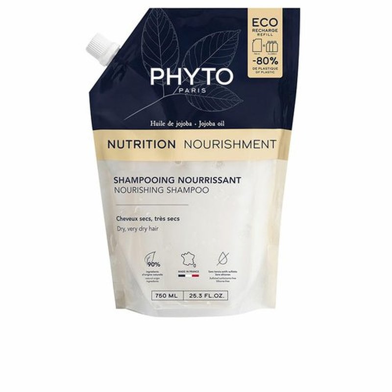PHYTO NOURISHMENT Nourishing Shampoo - Hydrating Jojoba Oil Formula for Dry Hair, Sulfate Free