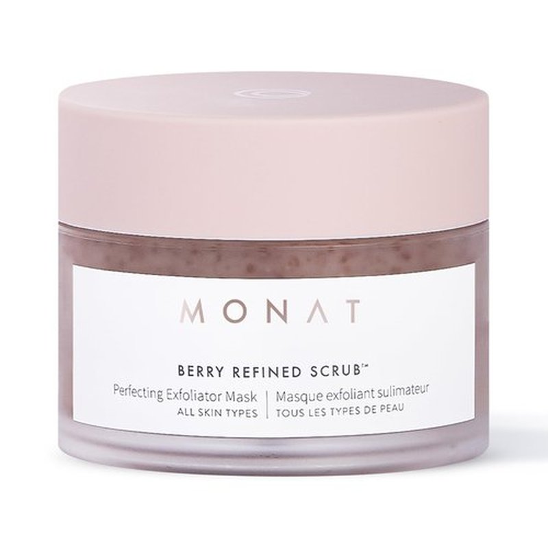 MONAT Berry Refined Scrub™ - Perfecting Exfoliator Mask with Skin-Brightening AHAs and Cranberry Seeds, 87ml