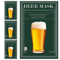 Beer Mask Bachelor Party Pack – 4 Beer Inspired Sheet Masks for Men, Funny Groomsmen Gift, Bachelor Party Favors, Men’s Hydrating Face Mask