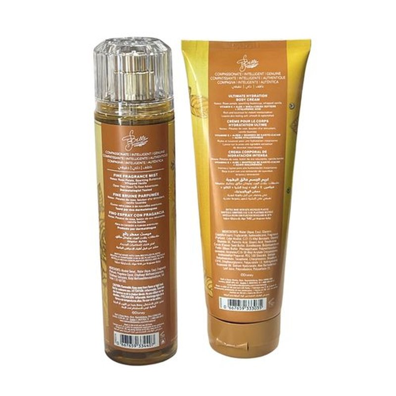 Bath & Body Works PRINCESS COLLECTION Fine Fragrance Mist & Ultimate Hydration Body Cream 2-piece Gift Set with a Bow for Holidays - Full Size – Limited Edition (Belle)