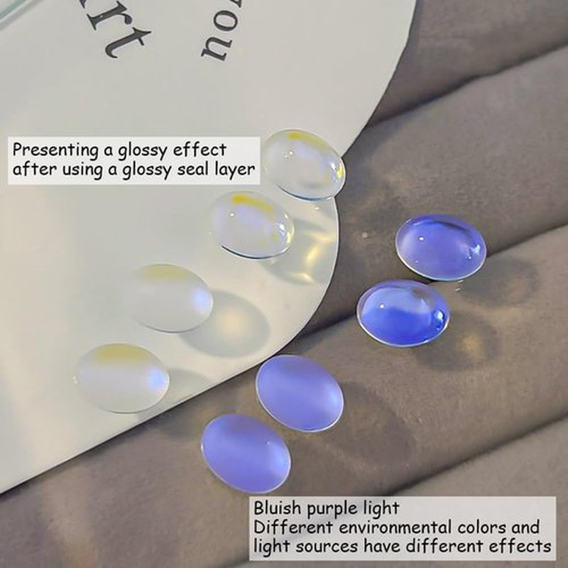 50Pcs Mix Shape Size Translucent Blue Tears Nail Rhinestones for Crafting Nail Charms and Gems 50Pcs Gold Frame Charms for Nails Design Circular Droplet Nail Crystals Nail Diamonds Nail Accessories