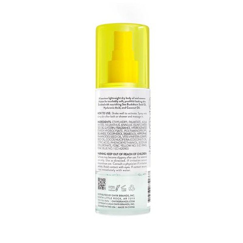 Onyx Professional Hydrating Dry Body Oil - Coconut Bliss, 3.7 Fl Oz | 2-Pack for Silky Smooth Skin