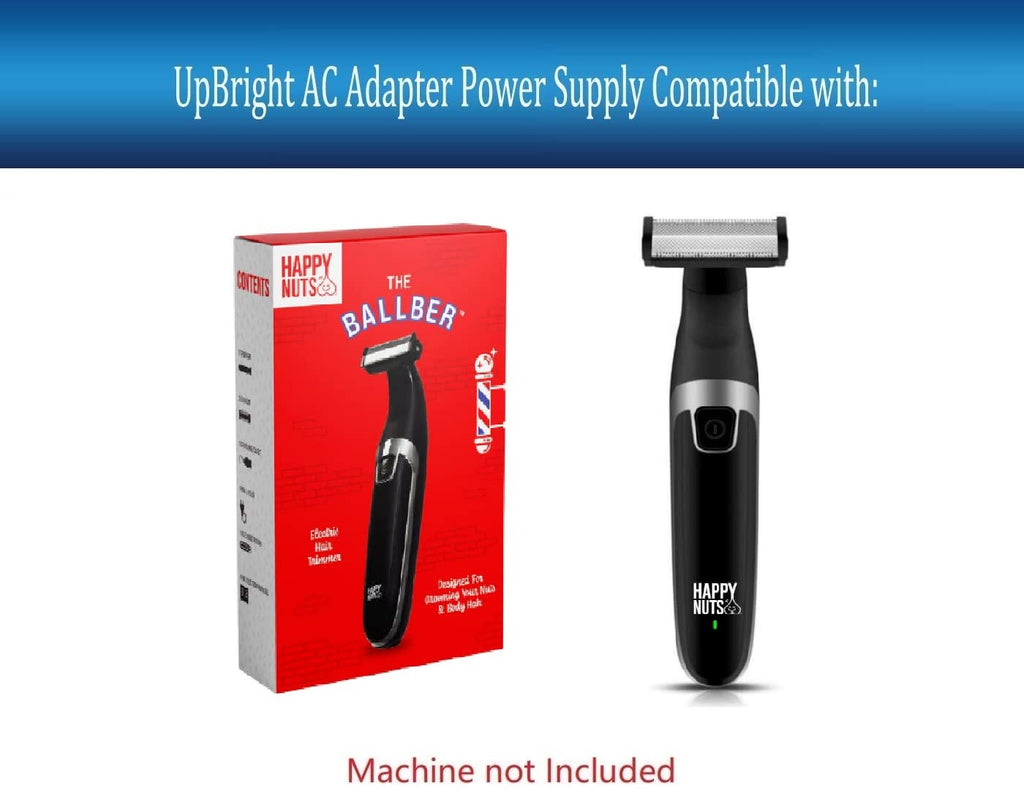 UpBright 2-Prong 5V AC/DC Adapter Compatible with Happy Nuts The Ballber Groin Trimmer Waterproof Rechargeable Li-ion Battery Ball Shaver DC5V 1A 5.0V 1.0A Switching Power Supply Cord Cable Charger