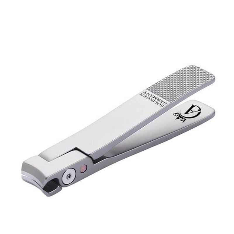 Made in Solingen, Germany - Apexay Professional Nail Clipper – Surgical Stainless Steel | Travel-Size Manicure & Pedicure Tool in Genuine Leather Case | Ethically Made in Solingen, Germany. (Grey)