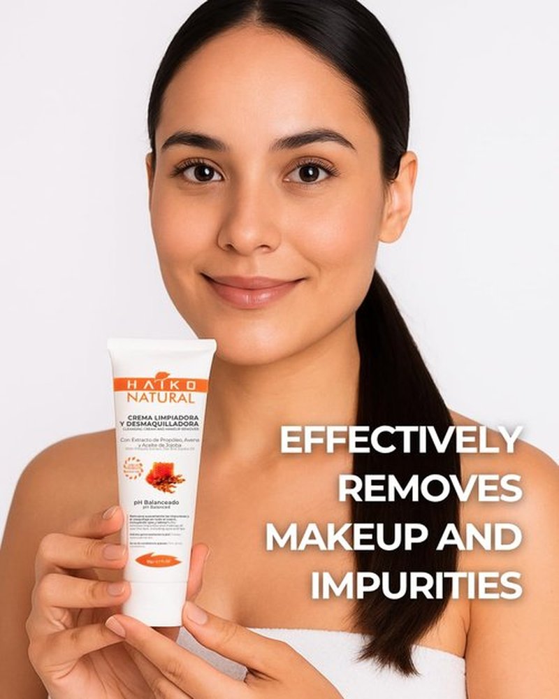 Regine Switzerland Hydrating Cleansing Cream - Non-Greasy Makeup Remover with Propolis, Oat & Jojoba Oil | 2.7 fl oz / 80g