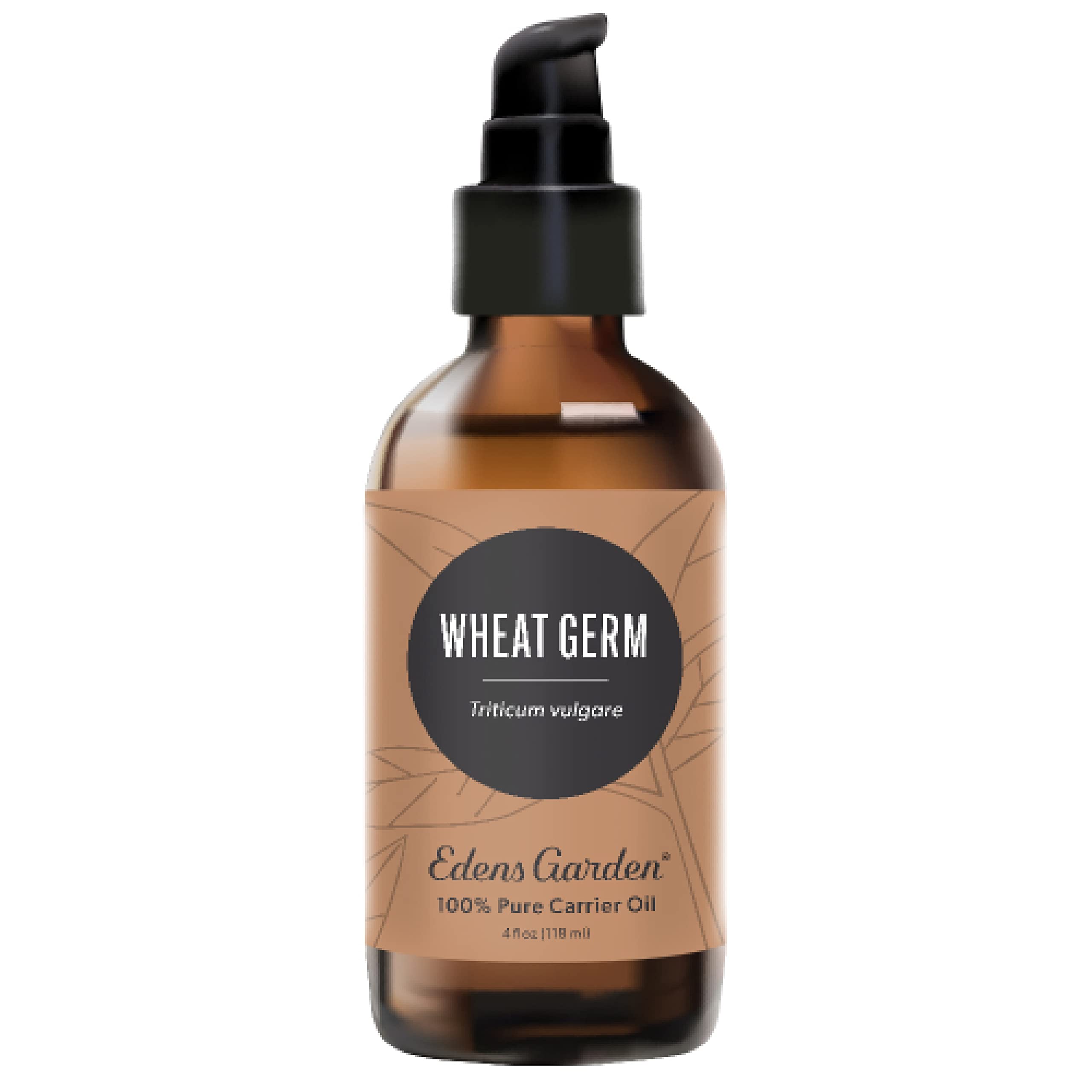 Edens Garden Wheat Germ Carrier Oil- 100% Pure Premium Cold Pressed & Hexane Free, Natural Moisturizer for Face, Skin, Nails, Healthy Hair Growth, Massage & Diluting Essential Oils 118 ml (4 fl oz)