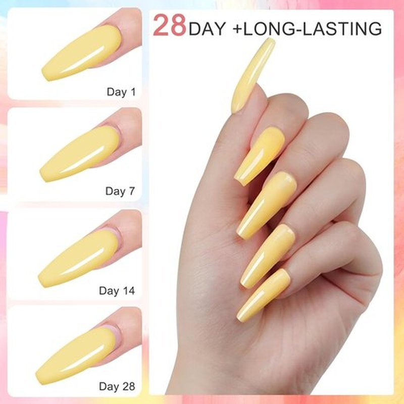 Honey Joy Neon Dip Powder Set - 6 Vibrant Colors for DIY Nail Art | No Lamp Required, Perfect for Home Manicure