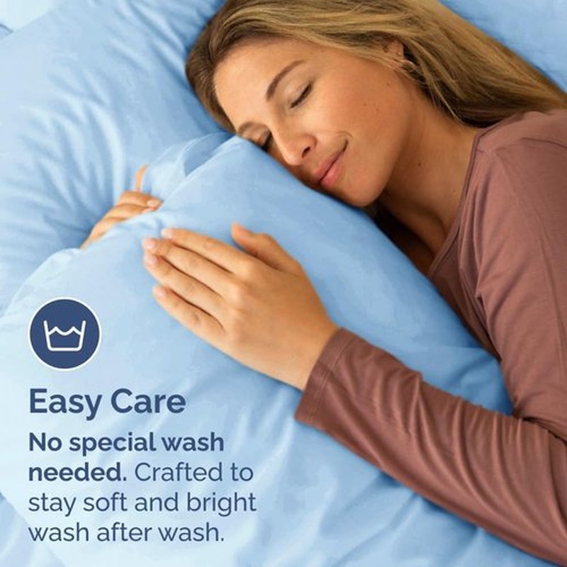 King Pillow Cases by Ultra Soft | Hotel Quality, Wrinkle-Free, Stain Resistant - 8 Piece Set in Light Blue