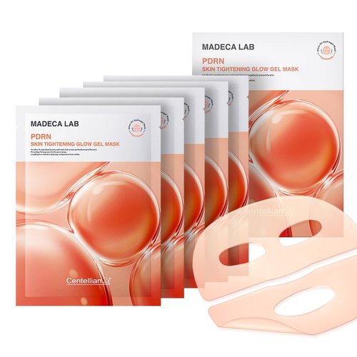 CENTELLIAN 24 Madeca Lab PDRN Skin Tightening Glow Gel Mask (5 pcs) – Firming & Hydrating Face Mask for Radiant Skin, Korean Skin Care. PDRN, TECA, Niacinamide.