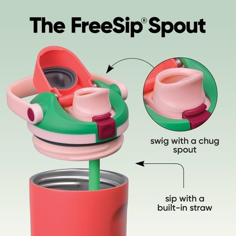 Owala FreeSip 40oz Insulated Stainless Steel Water Bottle - Two-Way Spout & Built-In Straw, Leak Proof, Strawberry Fields