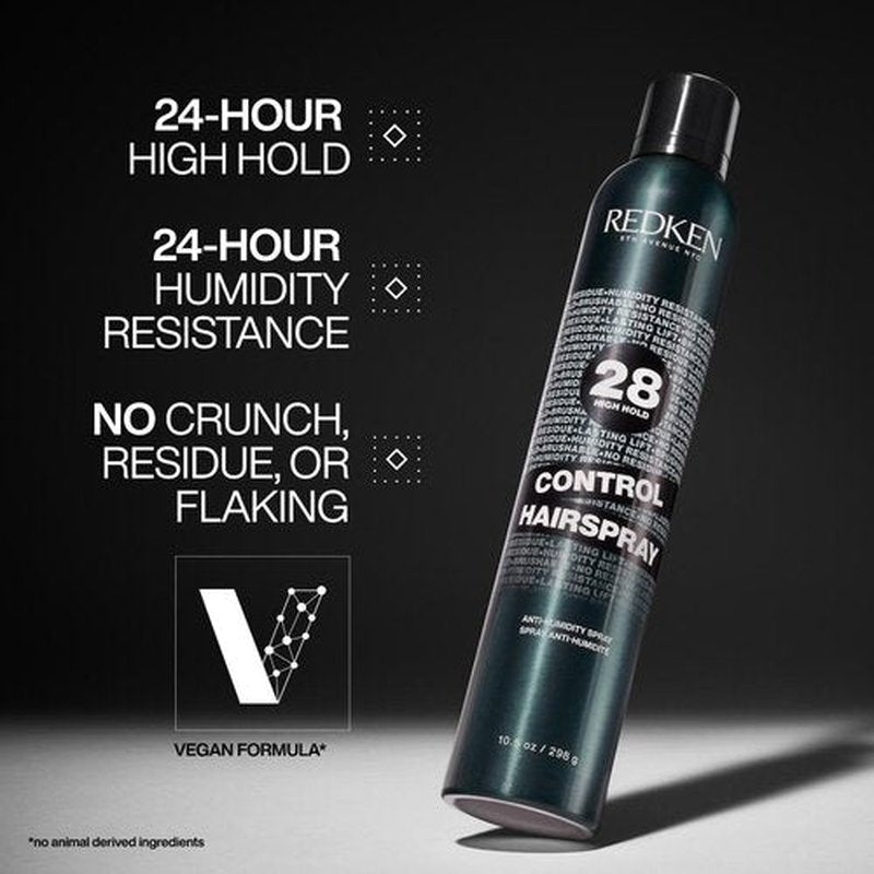 Redken Control Hair Spray 28 - Long-Lasting Hold & Anti-Frizz Formula for All Hair Types