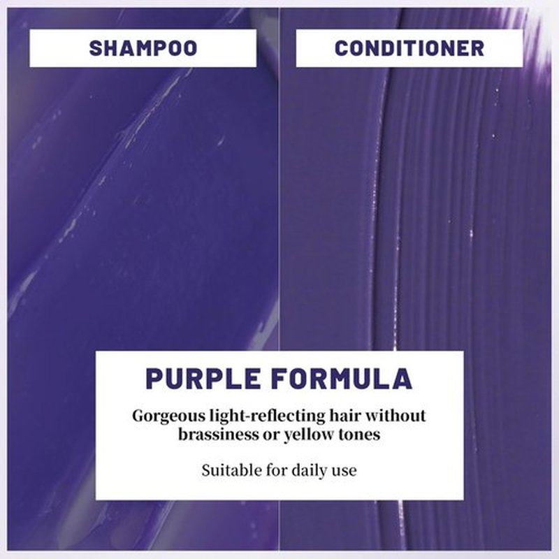 Purple Shampoo and Conditioner Set - Sulfate Free for Blonde, Bleached, Silver, or Brown Highlighted Hair Helps with Bonding, Anti-Brass Toning, Repair, and Hydration 10 oz (Purple Hair Care Set)