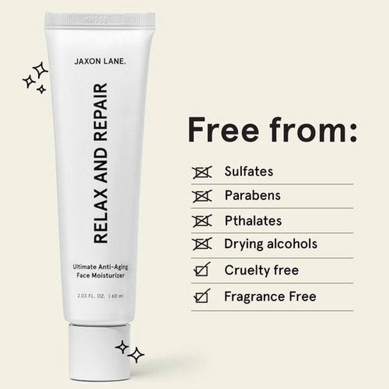 JAXON LANE RELAX AND REPAIR Anti Aging Face Moisturizer for Men | Anti Wrinkle Cream for Face, Night Cream, Eye Cream with Niacinamide (Vitamin B3), Hyaluronic Acid, Vitamin E & Ceramides For Skin